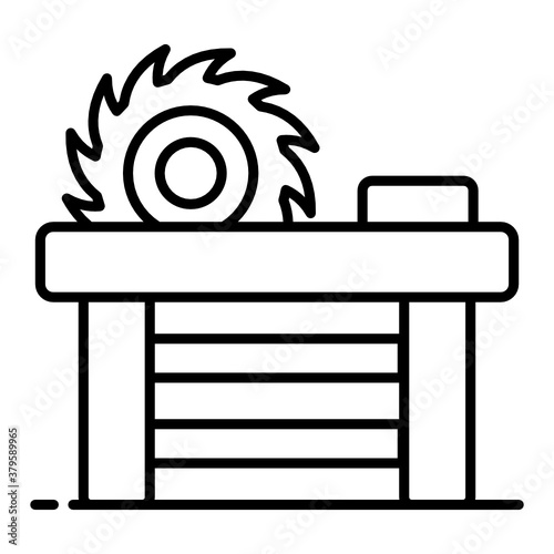
Sawmill icon in modern flat style 
