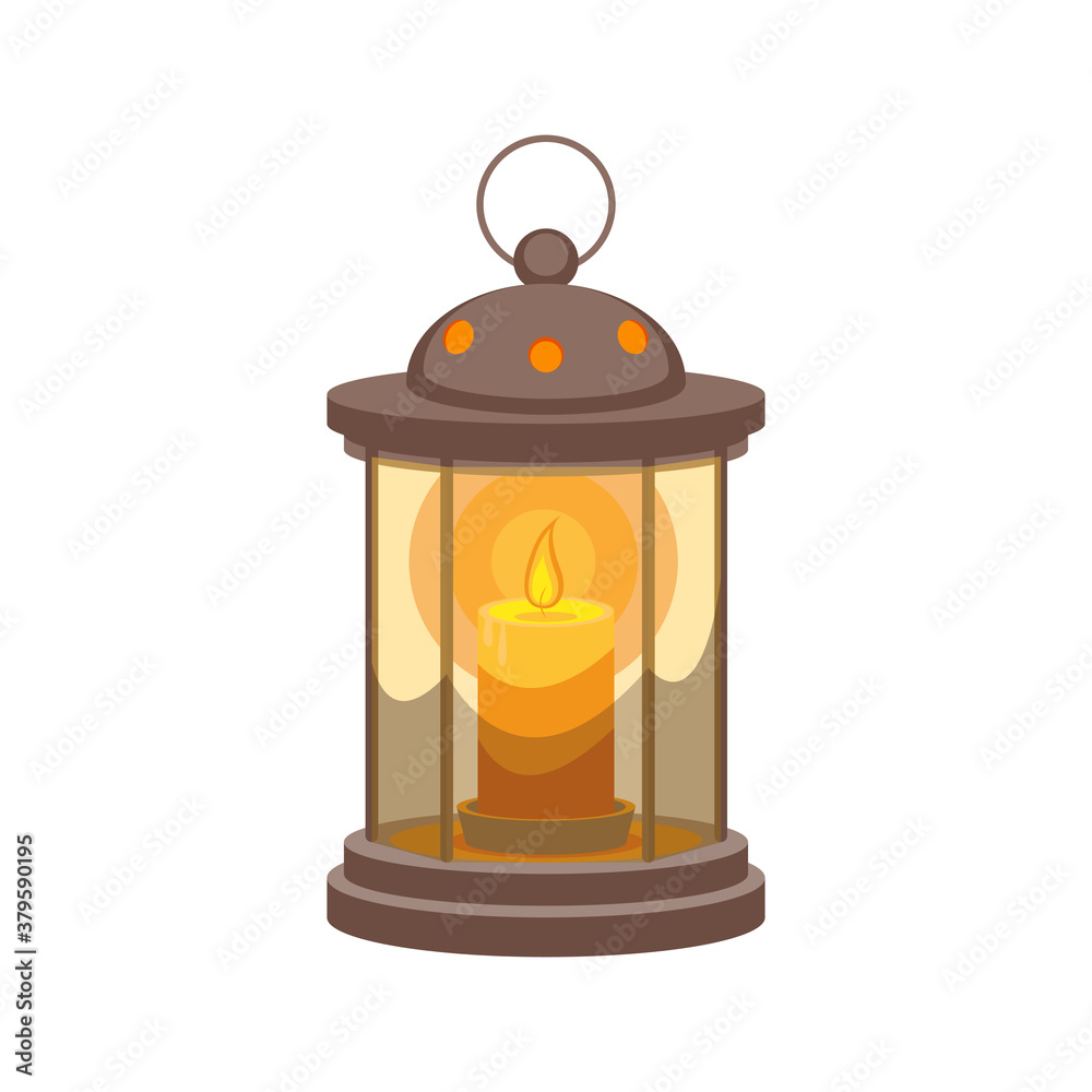 Lantern candlestick isolated on white background. Stock vector illustration. Lantern candlestick isolated on white background. Stock vector illustration.