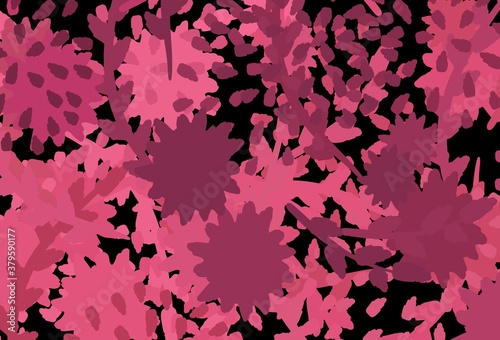 Dark Pink vector template with chaotic shapes.