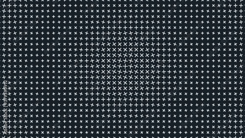Crosses Grid of Cross With Knock on Effect Rolling Through Grid Crosses Grid of Cross With Knock on Effect Rolling Through Grid