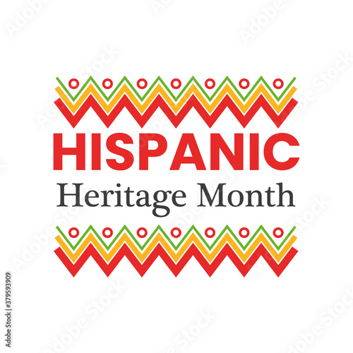 national hispanic heritage month with geometric vector design