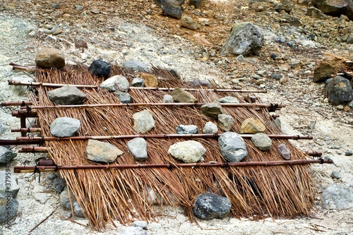 The stones on the straw. photo