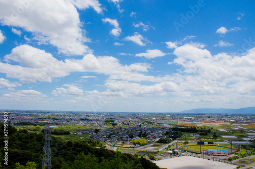 岐阜県揖斐郡大野町から眺める濃尾平野の眺望