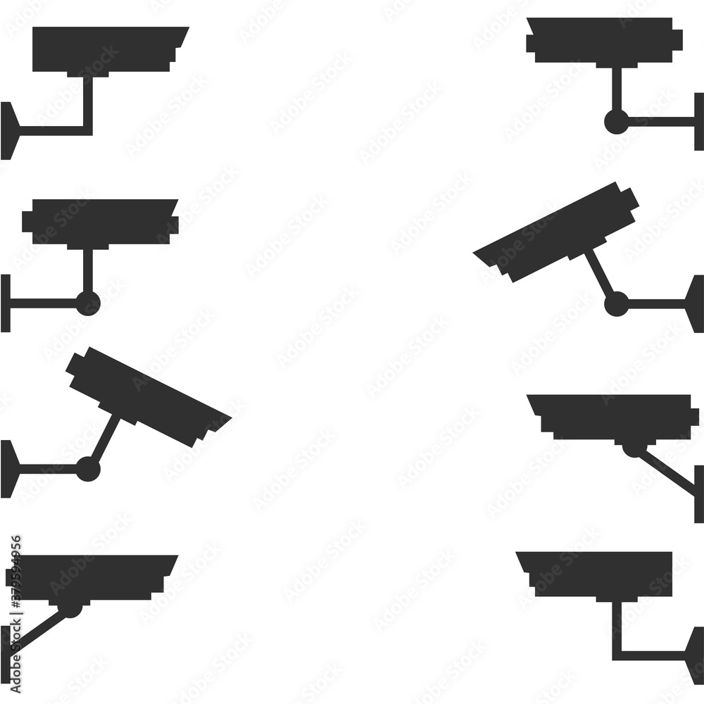 Video surveillance icons set. Security cameras. Vector illustration
Video surveillance icons set. Security cameras. Vector illustration