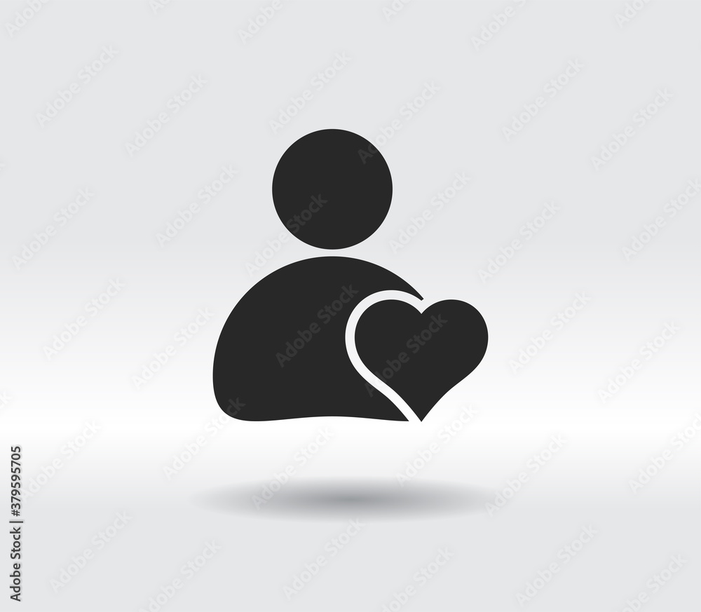 Business man icon, vector illustration. Flat design style