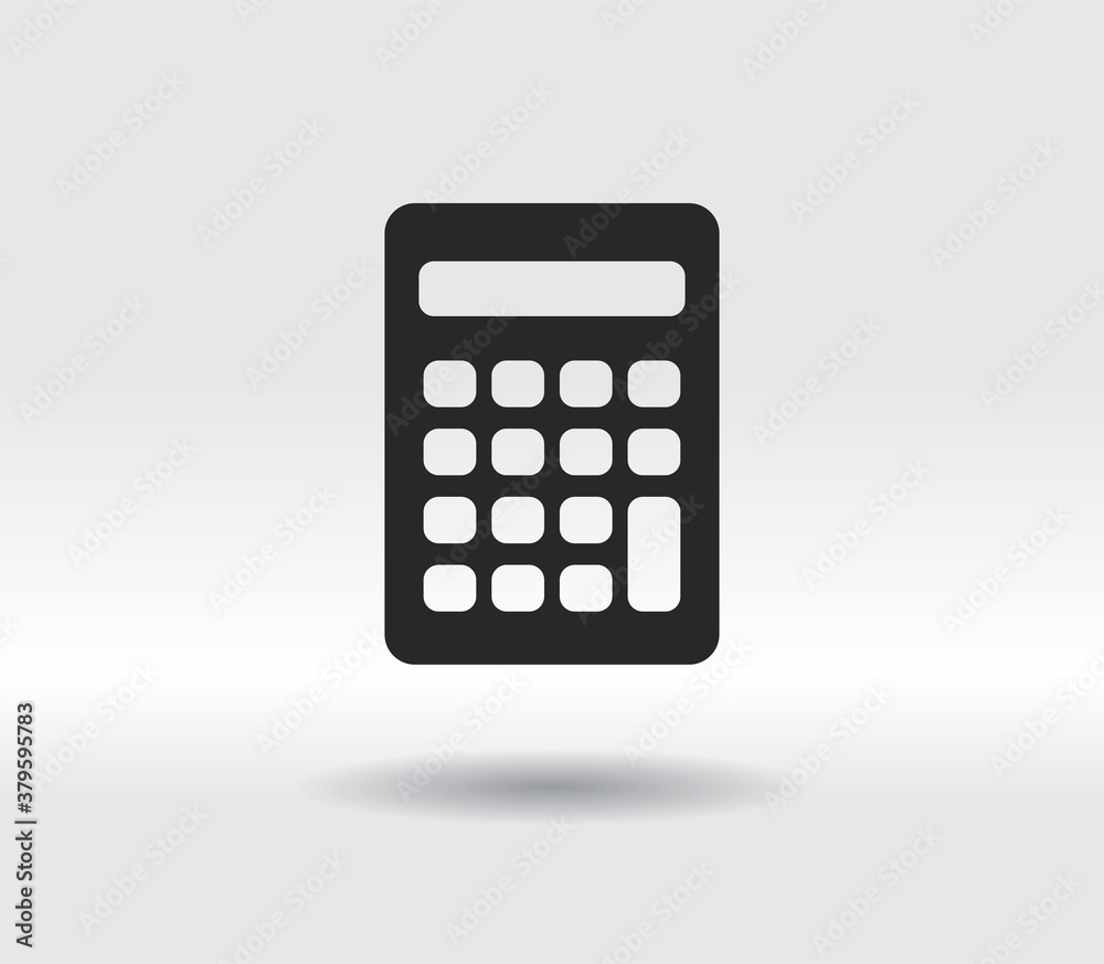 calculator icon, vector illustration. Flat design calculator icon, vector illustration. Flat design