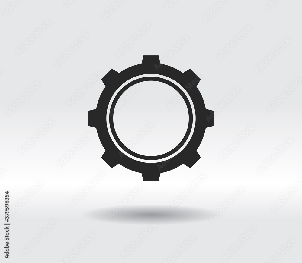 gears icon, vector illustration. Flat design style
