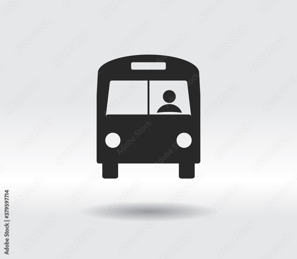 Bus icon, vector illustration. Flat design style Bus icon, vector illustration. Flat design style