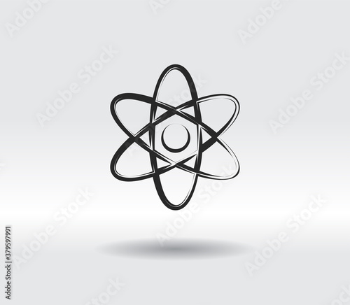 abstract physics science model icon, vector illustration. Flat design