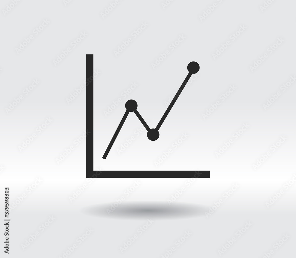 Infographic, chart icon, vector illustration. Flat design Infographic, chart icon, vector illustration. Flat design