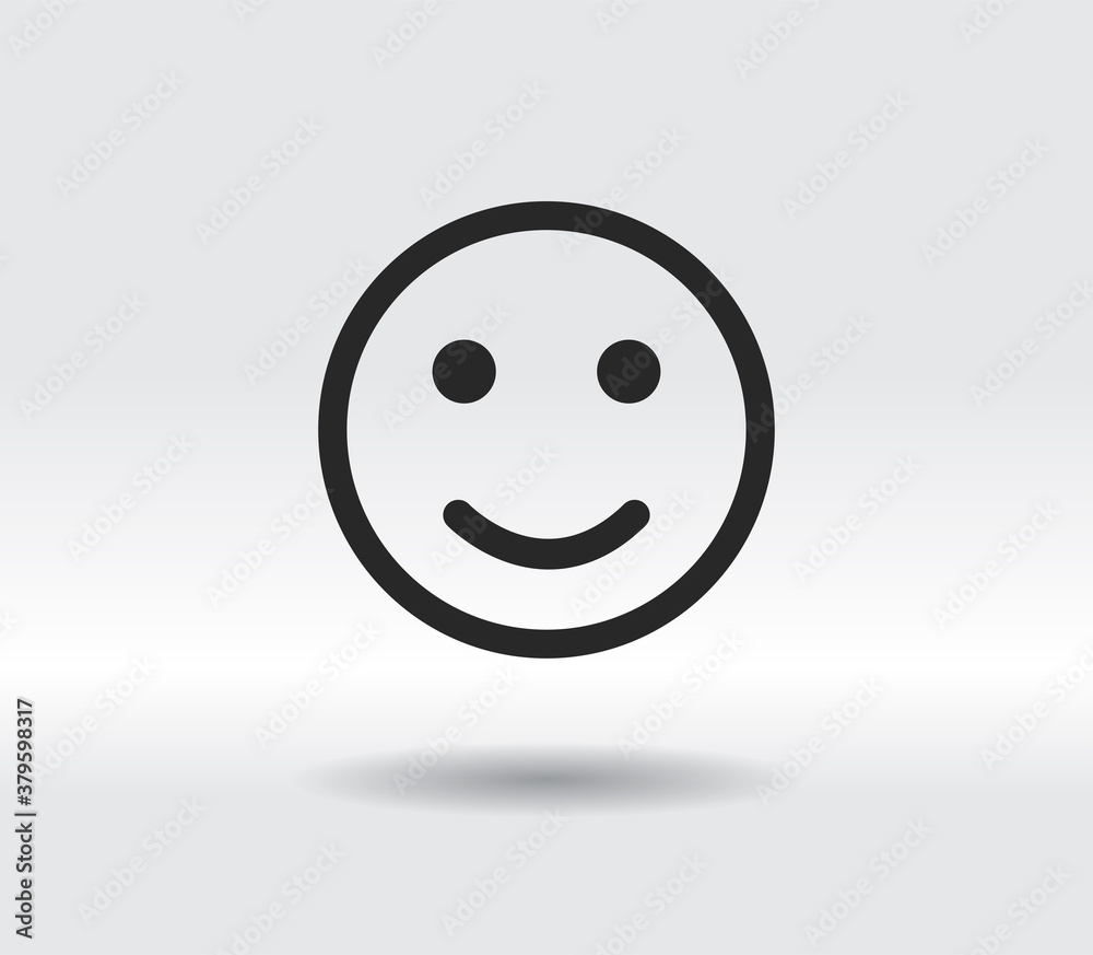 Fototapeta premium Smile Icon, vector illustration. Flat design style