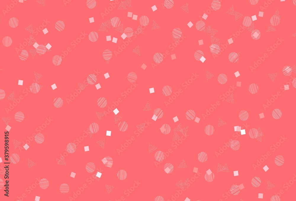 Light Red vector background with polygonal style with circles. Light Red vector background with polygonal style with circles.