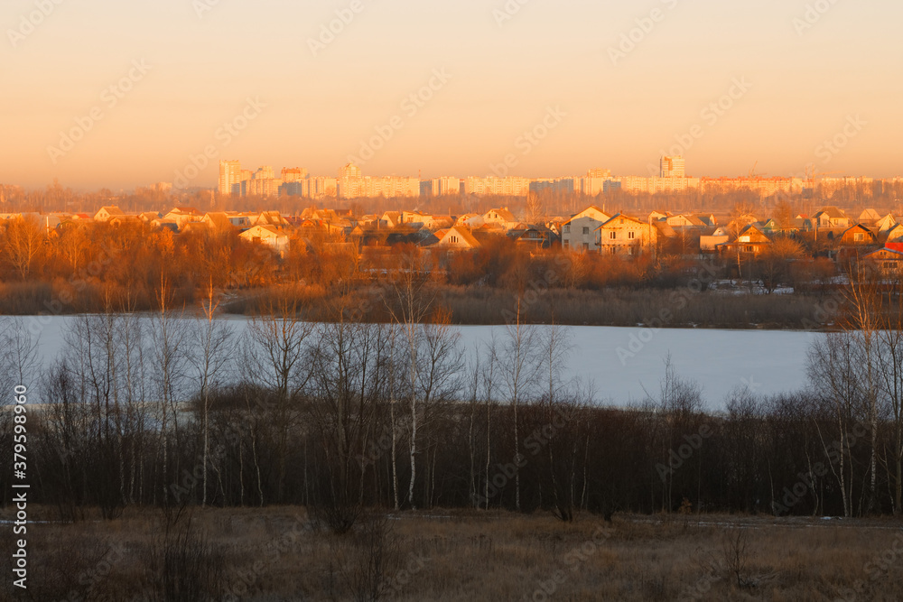 Fototapeta premium dangerous winter river ravines off the coast