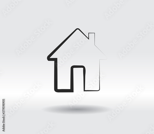 house icon, vector illustration. Flat design style