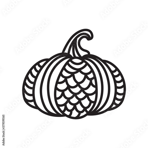 Laser vector cutting template pumpkin for autumn holiday Thanksgiving Day decor. Cutting file. Silhouette cut Cardmaking