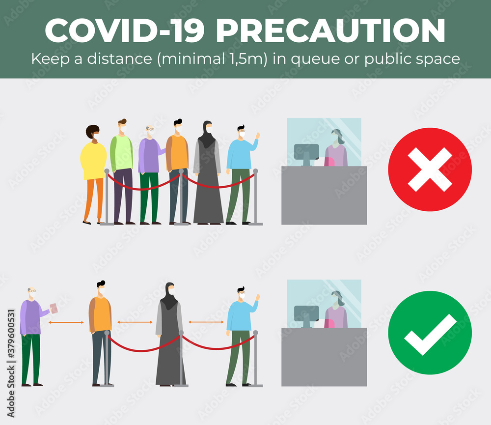 New normal protocol to prevention of spread covid 19 in queueing in public service. Queue in new normal or new protocol. New normal protocol to prevention of spread covid 19 in queueing in public service. Queue in new normal or new protocol.