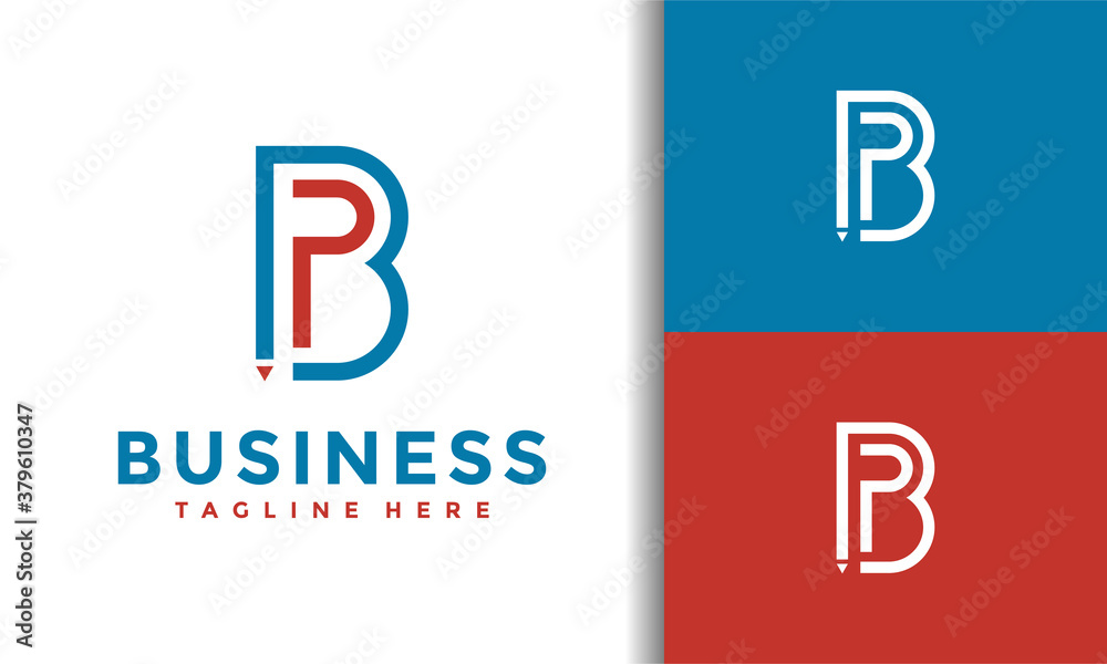 monogram lettering BP logo monogram lettering BP logo