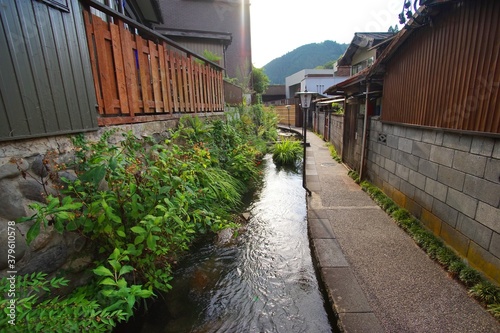 .......日本の郡上八幡の住宅街を流れる生活用水路