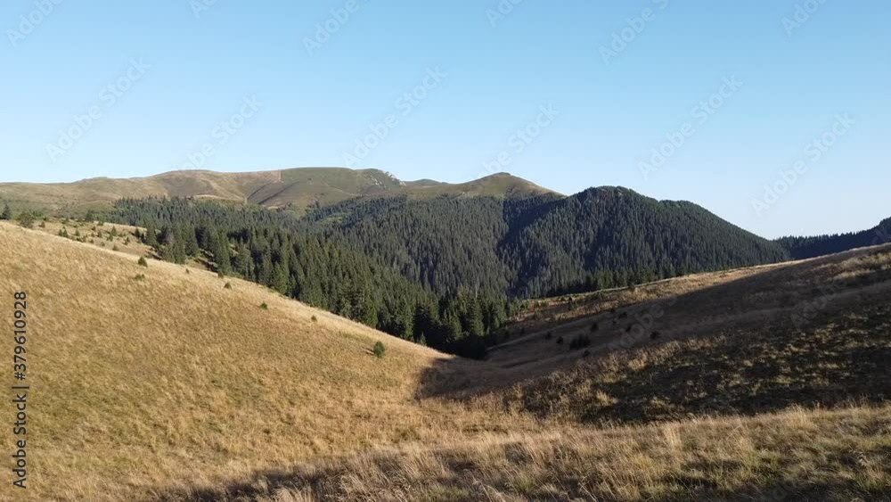 Aerial view of the Ciucas Mountain in Romania Aerial view of the Ciucas Mountain in Romania