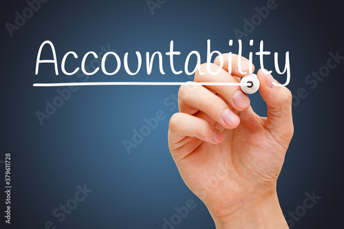 Word Accountability Handwritten With White Marker