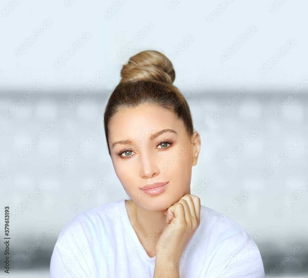 Shot of a beautiful woman.Middle aged woman portrait, cosmetology concept Shot of a beautiful woman.Middle aged woman portrait, cosmetology concept