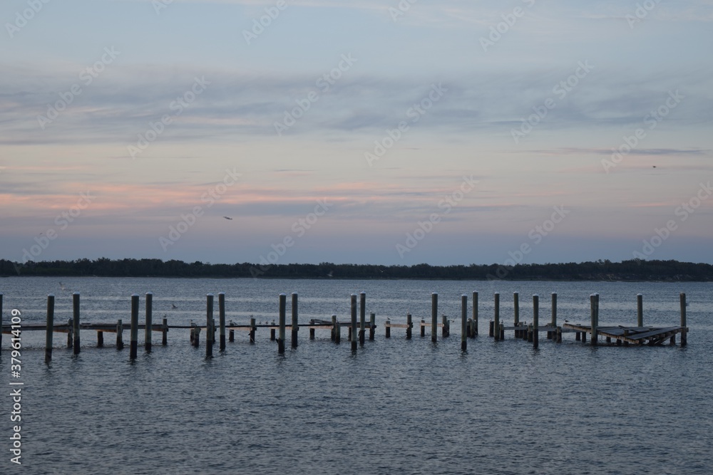 pier at sunset