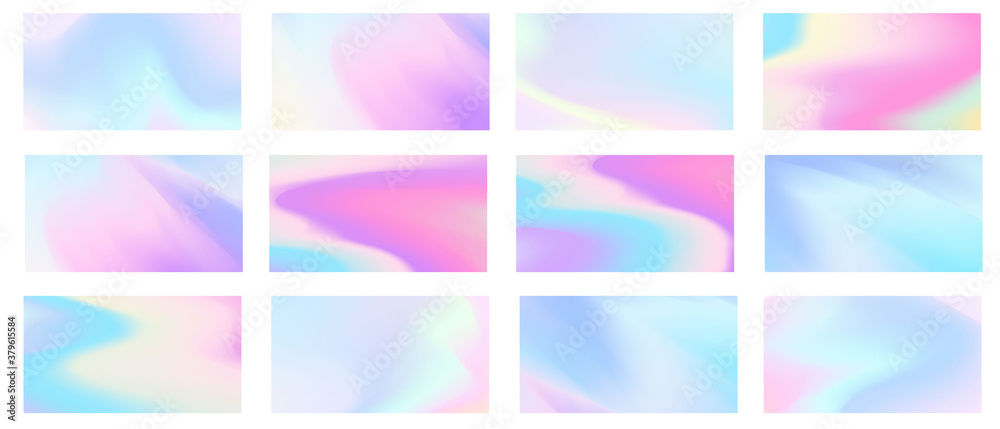Abstract Pastel set gradient background Ecology concept for your graphic design,