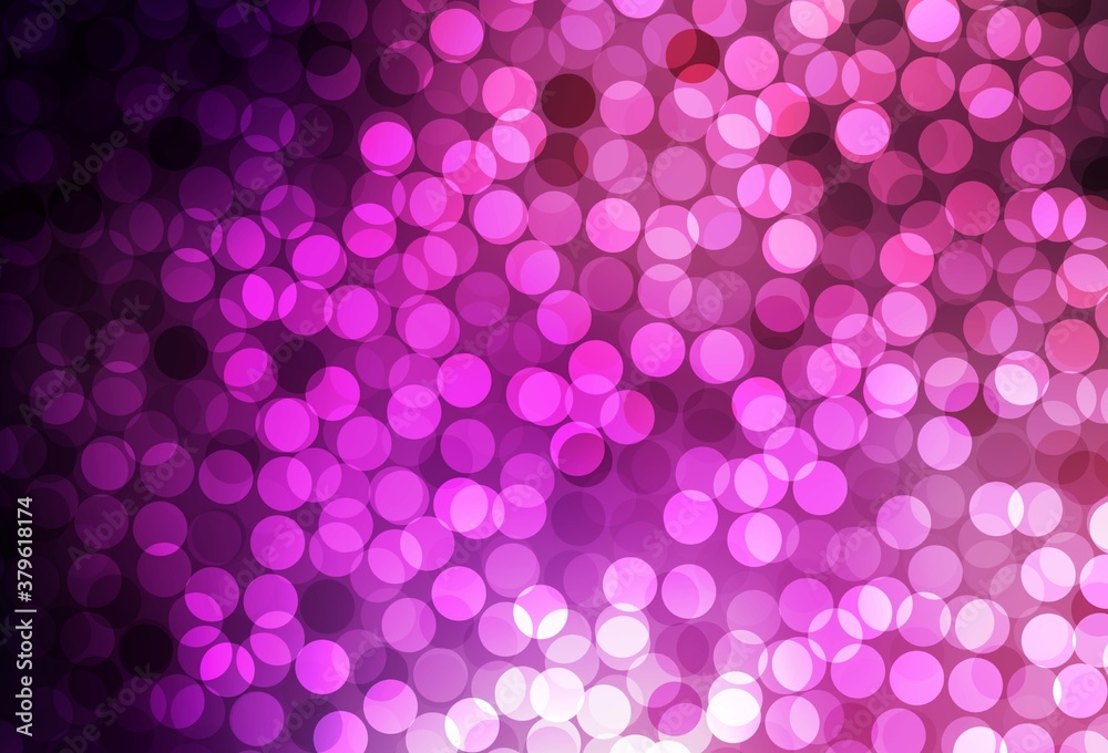 Dark Purple, Pink vector texture with disks. Dark Purple, Pink vector texture with disks.
