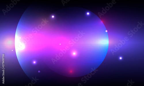 Vector abstract space background with bright circles