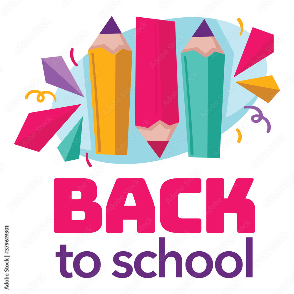 Back to school celebration banner, education and knowledge Back to school celebration banner, education and knowledge