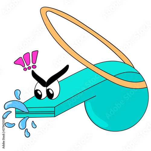 whistle with cartoon face