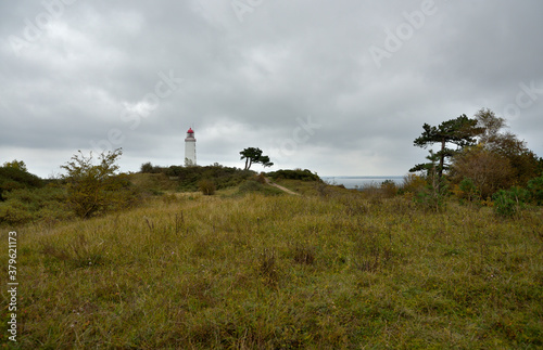 Die Landschaft von Hiddensee mit Leuchtturm