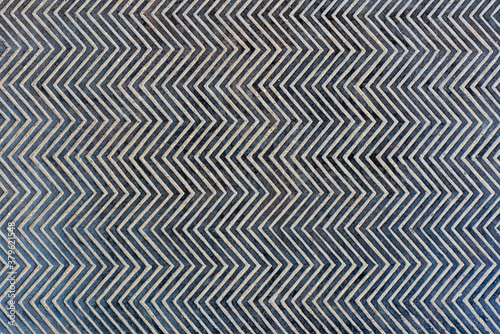 Old corrugated striped metal plate background texture
