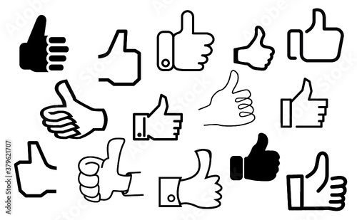 Compliments oke like hand thumb up or thumbs down Funny okay or super good icons Flat vector okey hands Unlike or dislike day. Social media connect. Don't or Dont finger Online or offline day Yes  No