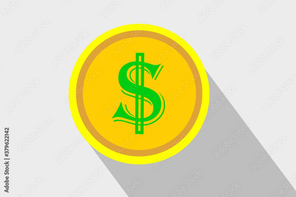 Fototapeta premium gold dollar coin