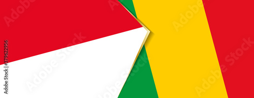 Monaco and Mali flags  two vector flags.