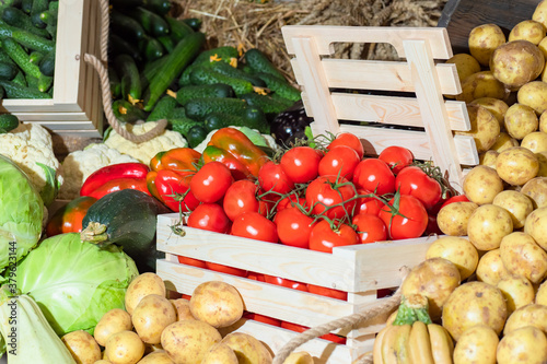 Farmers market vegetables. ...