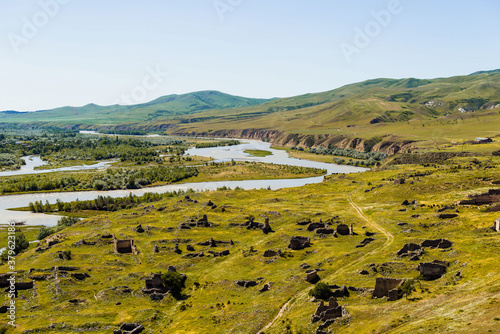 the Mtkvari or Kura river at Uplistsikhe in Georgia,  Caucasus region