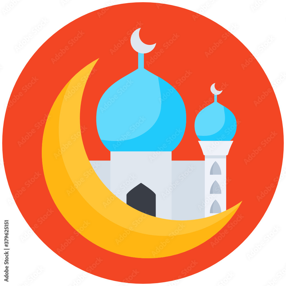 Conceptual flat design of ramadan moon icon
Conceptual flat design of ramadan moon icon