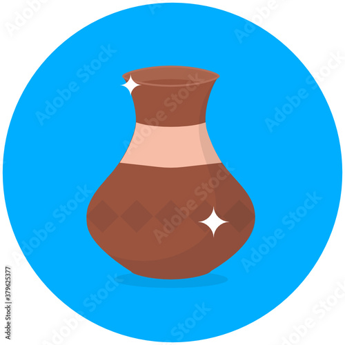 
Pottery urn icon design, container 
