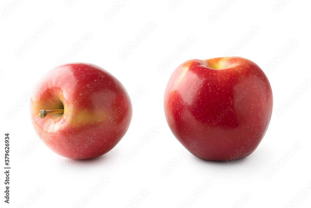 Two fresh red Gala apples isolated on white background. Clipping path Two fresh red Gala apples isolated on white background. Clipping path