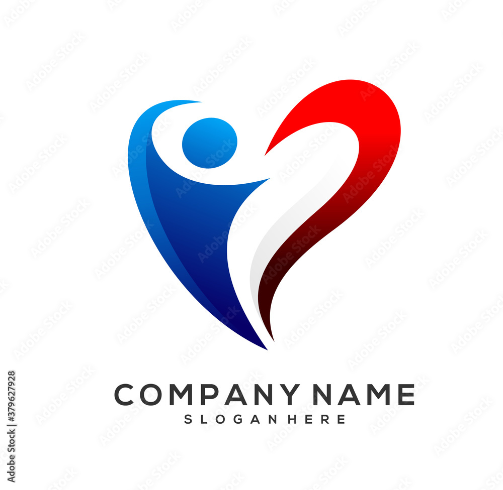 people care logo, people love vector people care logo, people love vector