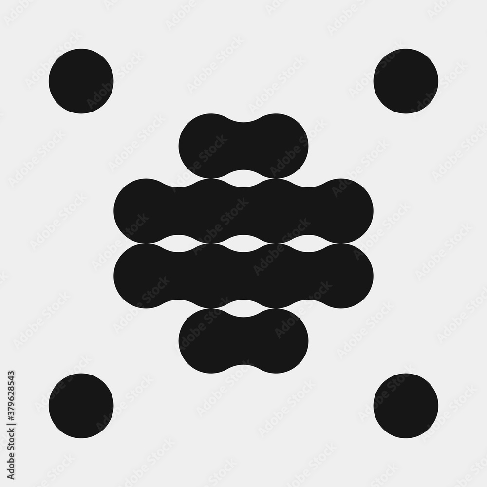 Abstract Cross Pattern Dots Logo generative computational art illustration Abstract Cross Pattern Dots Logo generative computational art illustration