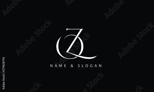 Fényképezés OZ, ZO, O, Z abstract letters logo monogram