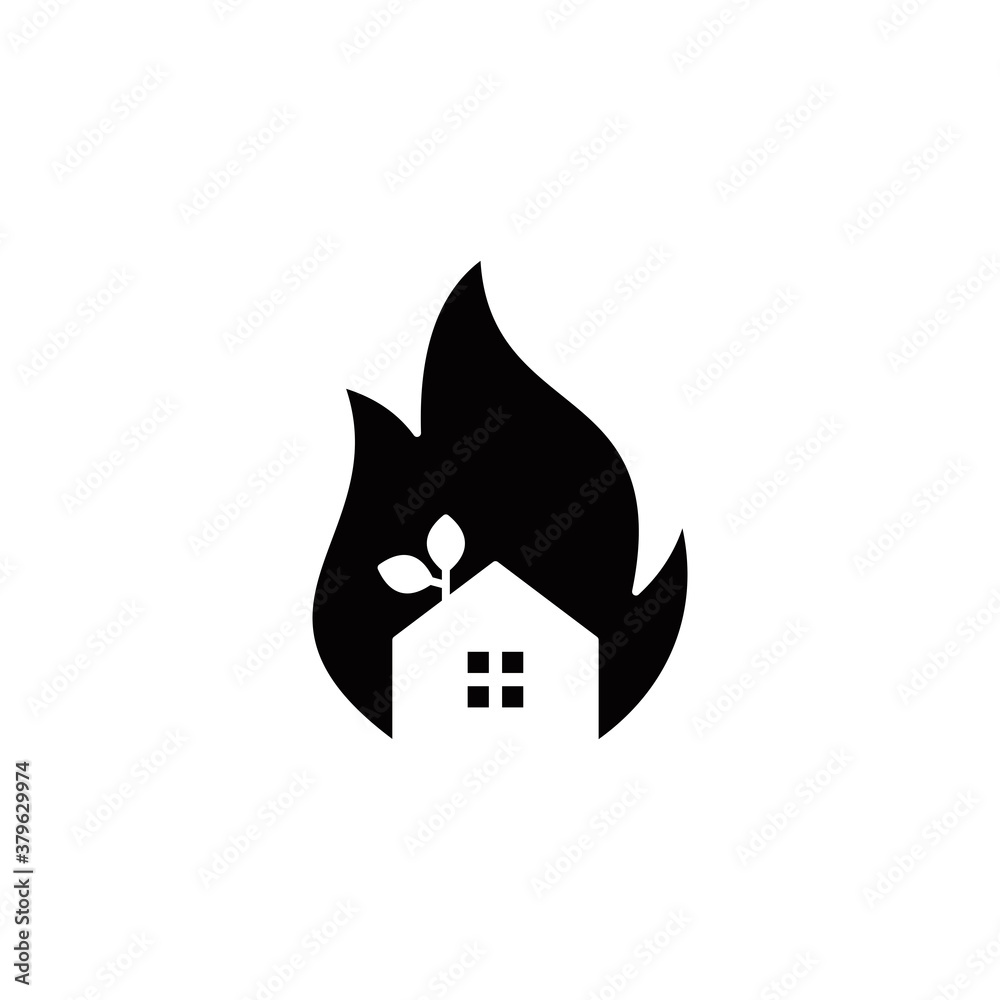 plant house fire logo design vector symbol graphic idea creative plant house fire logo design vector symbol graphic idea creative