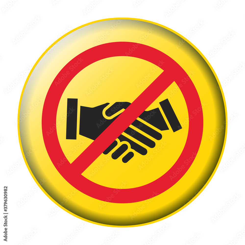 Handshake prohibition sign for apps or websites Handshake prohibition sign for apps or websites