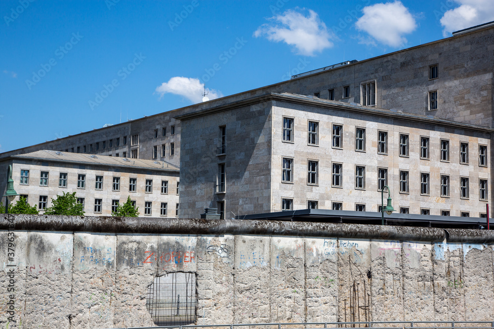 Berlin wall seen in a vintage perspective