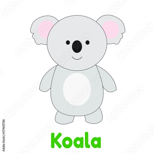 Animal Koala Playing for kids Cartoon Vector