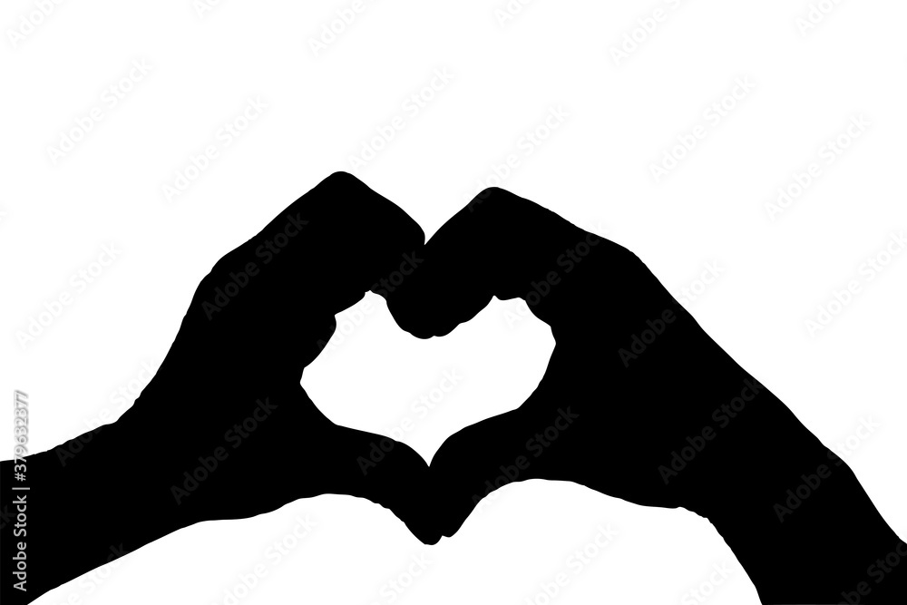 Fototapeta premium Hände eines Mannes zeigen eine Herzform