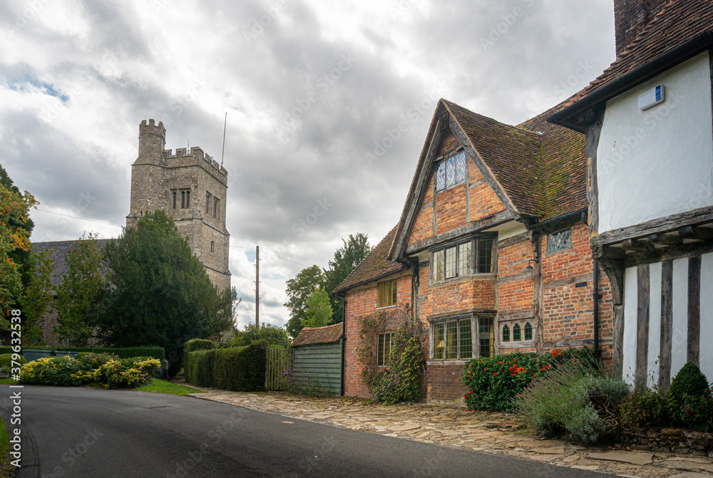 Smarden Church and Ancient Cottage, Kent, UK